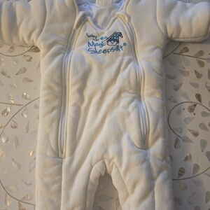 Baby Magic Sleepsuit - Cozy White Bodysuit